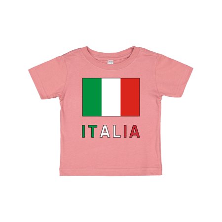 

Inktastic Italy Flag & Italia - Black Border Gift Baby Boy or Baby Girl T-Shirt