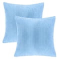thumbnail image 2 of Phantoscope Pillow Covers Set of 2, 18x18 inch, Corduroy Velvet, Sky Blue, Decorative Couch Cushion Covers, 2 of 6