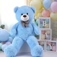 thumbnail image 2 of Oso de peluche Morismos de peluche gigante azul de 120 cm para novia, 2 of 6