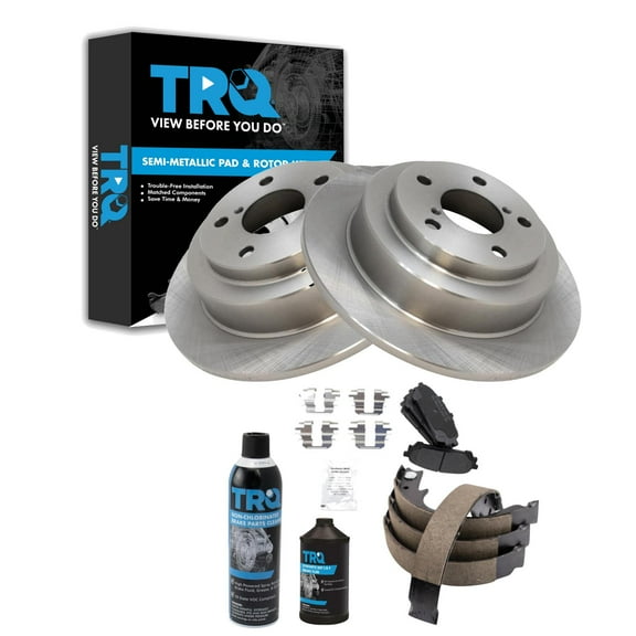 TRQ Rear Brake Pad & Rotor Kit BKA42439 Fits Select 2008-2008 Subaru Forester
