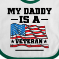 thumbnail image 4 of Inktastic My Daddy is a Veteran Boys or Girls Baby Bib, 4 of 4
