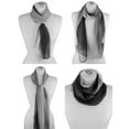 thumbnail image 4 of NYFASHION101 Women's Multicolor Chiffon Silk Blend Scarf Shawl Wrap, Beige, 4 of 4