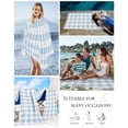 thumbnail image 5 of Blue Checkered Beach Towels Oversized Super Absorbent, Blue White Buffalo Plaid Lightweight Bath Towel Quick Dry Sets For Bathroom/Pool/Rv Camping/Beach Play/Gym Room/Picnic 35"x70", 5 of 8