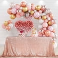thumbnail image 2 of GFDYREE Sequin Tablecloth, Rectangular, 60"x120", Rose Gold, 2 of 7