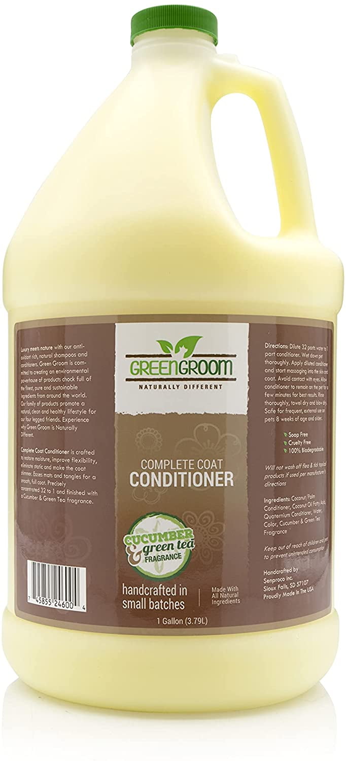 Green Groom Complete Coat Dog Conditioner, 1 Gallon Restores Moisture
