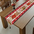 thumbnail image 6 of Michellecmm Christmas Table Runners Colorful Christmas Elements Tablecloths for Table Home Holiday Decorations, 6 of 6
