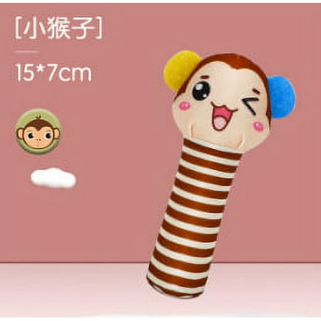 Nokiwiqis Baby Animal Soothing Stick Plush Cartoon Reassured Bite Training Early Educational Tool