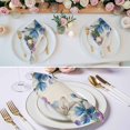 thumbnail image 3 of Blue Purple Flowers Cloth Napkins, Spring Seasonal Botanical Florals Washable and Reusable Dinner Napkins Set of 4, Table Napkin for Kitchen Party Birthday Wedding Hotel Housewarming 20"x20", 3 of 9