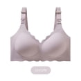 thumbnail image 4 of Gyujnb Wireless Seamless Nursing Bra Adjustable Straps Easy Open Drop Cup Side Support Anti Sag Maternity Breastfeeding Bra,XXL, 4 of 9