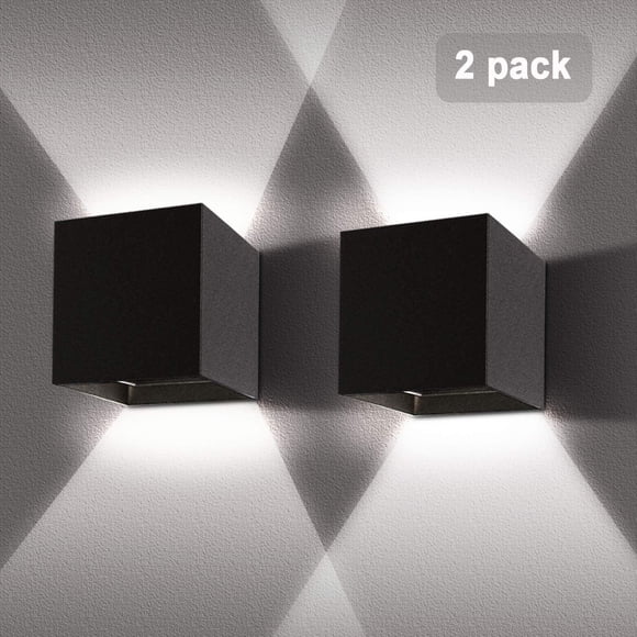 Die-Cast Aluminum Exterior Fixture Outdoor Wall Lights, Sturdy And Durable With Energy Saving Cold Lights, Modern Design And Up And Down Lighting, Adjustable Angle For Wide