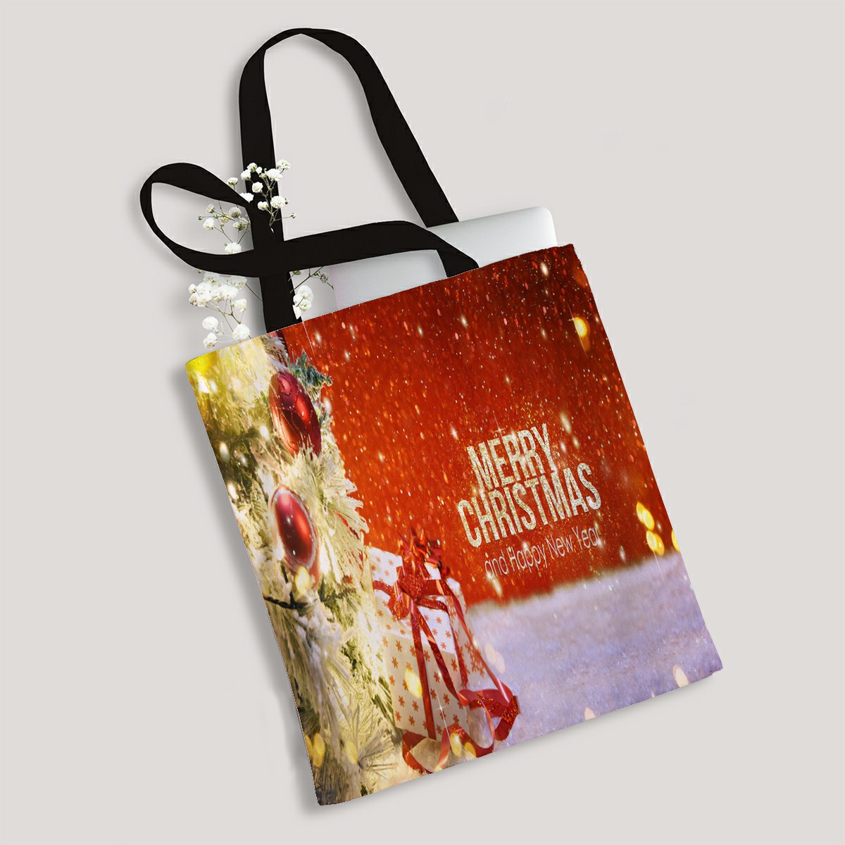 reusable shopping bags christmas