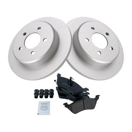 Rear Brake Pad and Rotor Kit - Compatible with 2001 - 2007 Dodge Caravan 2002 2003 2004 2005 2006