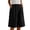 Black, variant on Gyujnb Women Summer Cotton Linen Bermuda Shorts Elastic Waist Pleated Loose Knee‑Length Shorts with Side Pockets,White