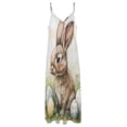 thumbnail image 6 of Easter Bunny Beautiful Flowers Eggs Sleeveless Dress Loose Women's Dress Dresses Luxury Evening Dresses, 6 of 9