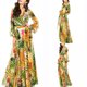 thumbnail image 2 of Vestido de Boho Floral Estampado Maxi Vestido Playa de Vestir Para Mujeres Con Cuello en V Vestido Casual de Verano Impresión Sin Espalda Vestsa Maxi Para Playa Odeerbi ODB112504, 2 of 9