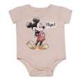 thumbnail image 2 of Disney Clothes Baby Boys 3-Piece Outfit Set – Mickey Mouse Bodysuit, Shorts & Socks – Soft Cotton Newborn Infant Gift Beige/Red 6/9M, 2 of 3