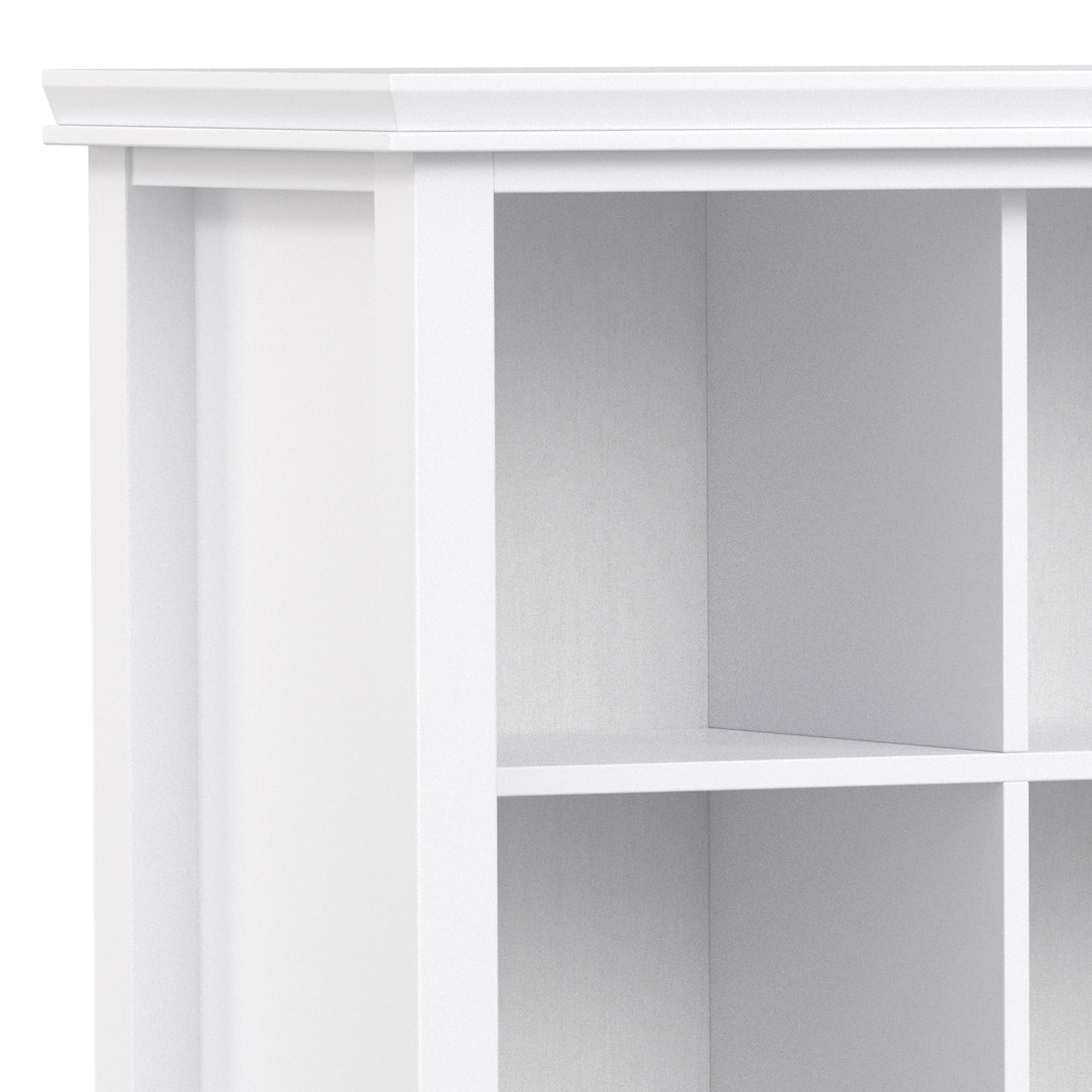Simpli Home Artisan SOLID WOOD 48 inch x 57 inch Transitional 12 Cube Storage in White
