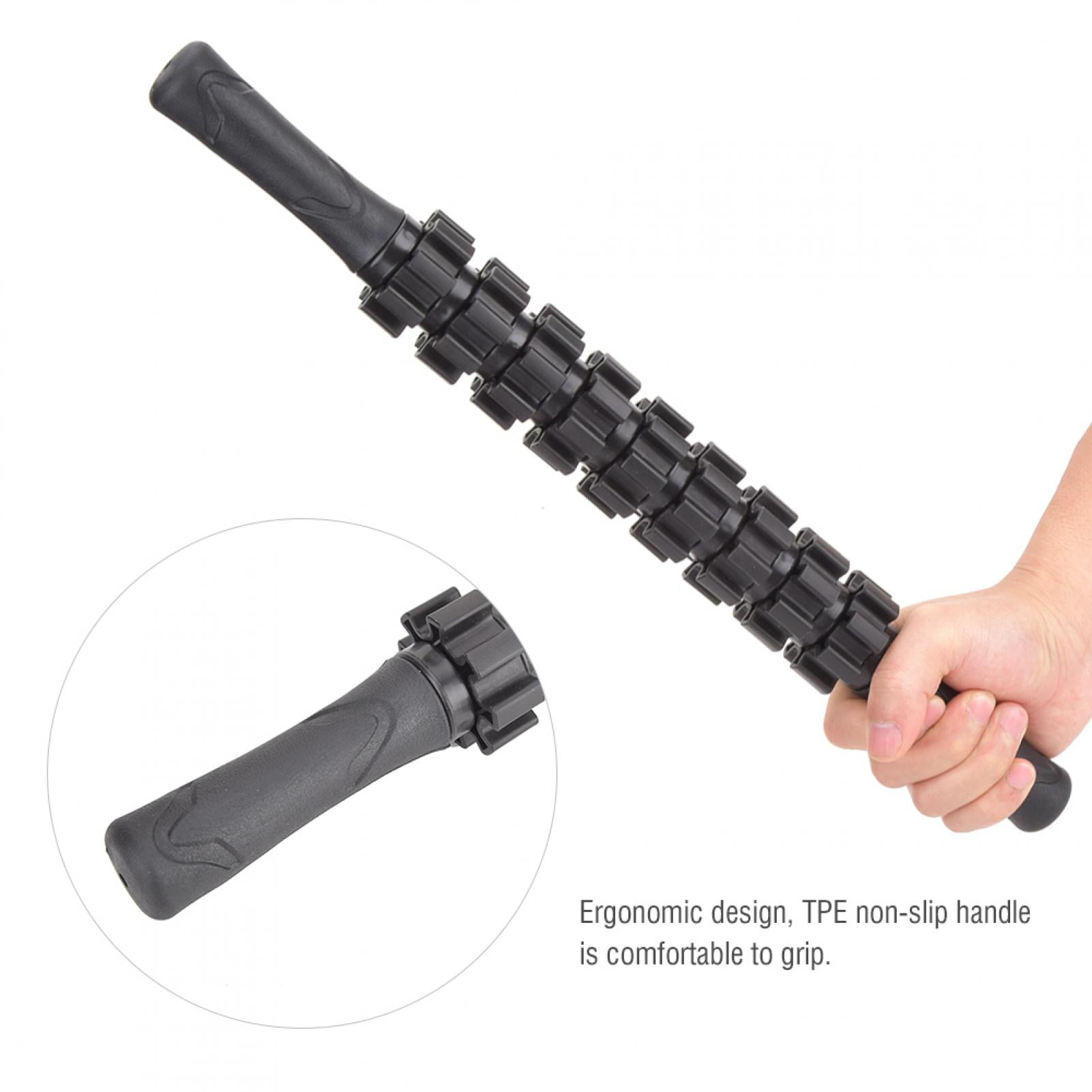 Fugacal Massage Roller Stick,9 Gear Sports Massage Roller Stick Yoga Fitness Muscle Relax Workout Exercise Equipment Black,Gear Massage Roller