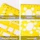 thumbnail image 5 of Regla geométrica para construcción en interiores, plantilla de dibujo multiusos, regla de plástico para material escolar y de oficina (naranja), 5 of 5