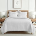 thumbnail image 2 of Levtex Home - Reede Muslin White Comforter Set - King Comforter + Two King Pillow Cases - Muslin - White - Comforter (106 x 94in.) and Pillow Cases (36 x 20in. ) - Cotton, 2 of 5