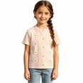 thumbnail image 3 of Tiijoy Girls T-Shirt Flower Print Short Sleeve T Shirt Summer Casual Tshirt, Sizes 3-13, 3 of 3