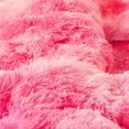 thumbnail image 4 of Wajade Plush Duvet Cover Set 3 Piece - Luxury Ultra Soft Fluffy Fuzzy Comforter Cover with 2 Pillow Shams Faux Fur Bedding Set,Full Size,Pink White, 4 of 6
