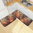 thumbnail image 7 of SKYSONIC Bronze Leaf Kitchen Mat 2 Pcs Set Anti Fatigue Cushioned Waterproof Non Slip Comfort Standing Padded Floor Mats Rugs, 7 of 7