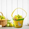 thumbnail image 4 of TIMIFIS Easter Basket Holiday Rabbit Bunny Printed Canvas Gift Carry Candy Bag, 4 of 7
