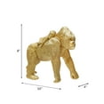 thumbnail image 2 of Sagebrook Home Polyresin 8" Gorilla With Baby Figurine, Gold, 2 of 4