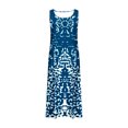 thumbnail image 5 of LOVZFMLL Robes Sans Manches pour Femmes et Col Rond en Lin Imprimé Longue Robe avec Poche, 5 of 5