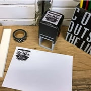 Personalized Square Self Inking Rubber Stamp - The Smiths
