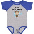thumbnail image 3 of Inktastic I'm the Little Cousin-monkey-blu Boys Baby Bodysuit, 3 of 5