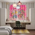 thumbnail image 4 of Pink Spring Easter Kitchen Curtains Window Panels, Bunny Eggs Floral Botanical Insulated Window Treatment Curtain, Grommet Curtains for Bedroom/Living Room/Bathroom, 2 Piece 42"Wx63"L, 4 of 8
