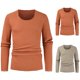 thumbnail image 3 of Mens Slim Fit Casual Shirt Long Sleeves Breathable T Shirts Base Layer Soft Top, 3 of 5