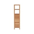 thumbnail image 6 of Riverbay Furniture Transitional Bamboo Tower with 5 Spacious Shelves in Brown, 6 of 13