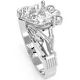 thumbnail image 3 of Claddagh White Topaz Ring In Solid 14k White Gold, 3 of 6