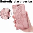 thumbnail image 2 of DaXi for Samsung Galaxy A15 5G Phone Case Wallet, Butterfly Embossed Flip Cover with Credit Card Holder -Rose Gold, 2 of 14