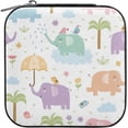 thumbnail image 2 of SKYSONIC Elephant Travel Jewelry Box PU Leather Jewelry Organizer Ideal Gift for Women Girls, Portable Mini Jewelry Travel Case for Stud Earrings Rings Necklaces Bracelets, 2 of 7