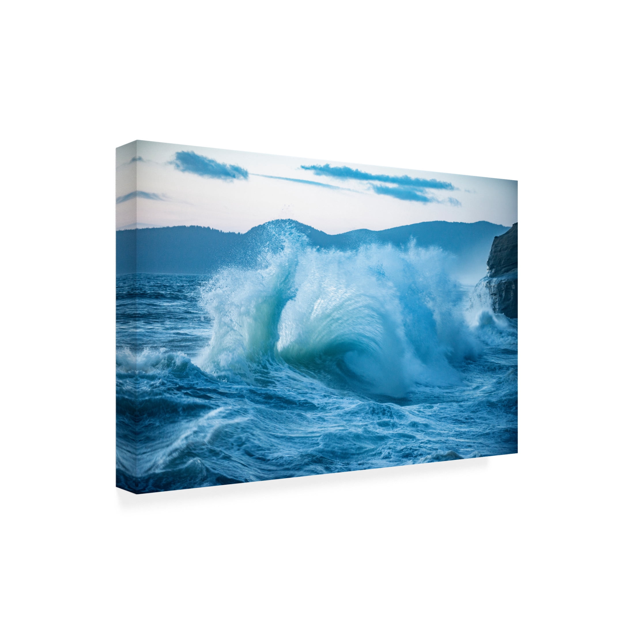 Canvas Wall Art - GS Photo 'Troubled Waters' Wall Art for Living Room, Bedroom, or Office Décor by Trademark Fine Art - 47 x 30 Inches