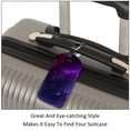 thumbnail image 3 of Square 2Pack PU Leather Starry Nebula Outer Space Cruise Luggage Tag with Privacy Cover and Name ID Tag for Travel Handbags Backpacks Luggage Tags, 3 of 6