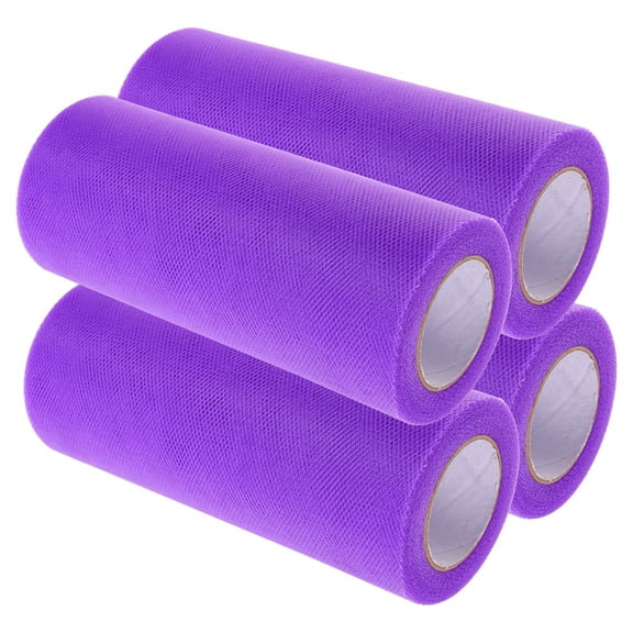 ETEREAUTY Wrinkle Resistant Purple Mesh Ribbon for Wedding and Party Decorations