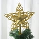 thumbnail image 4 of mfyjkho Adorno navideño de estrella para árbol, de plástico irrompible, dorado, 22 x 20 x 2 cm, para árbol de Navidad de interior (1 unidad), 4 of 7