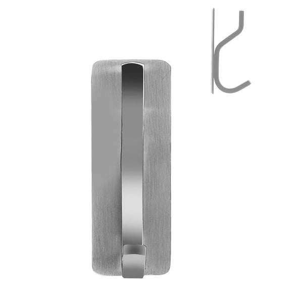 Adhesive Wall Hooks For Coat And Towel Door Hanger Stick On Sticky Hook For Wall Closet Bathroom Stainless Steel Heavy Duty Mounting Command Hooks Heavy Duty Silver 3.2*0.8*3.4 In