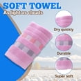 thumbnail image 3 of AUQ Wash Gags for Body,Dense Plush Yarn Weave Hand Towels,Strong High Absorbent Layer Makeup Washcloths for Face,Pink,29.53*13.78*0.39in, 3 of 7