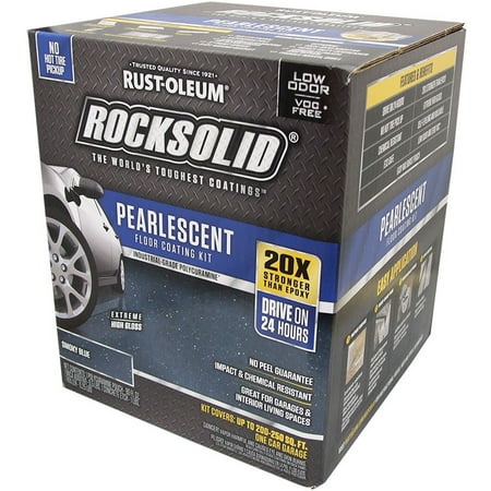 Rust-Oleum 306328 RockSolid Pearlescent Floor Coating Smoky Blue 1 Car Garage