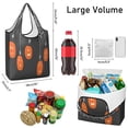 thumbnail image 3 of 5 Pack Foldable Shopping Bag,Halloween Spider Web Pumpkin Pattern Reusable Grocery Bags with Pockets,Large Reusable Tote Bags with Handles Waterproof & Lightweight, 3 of 6