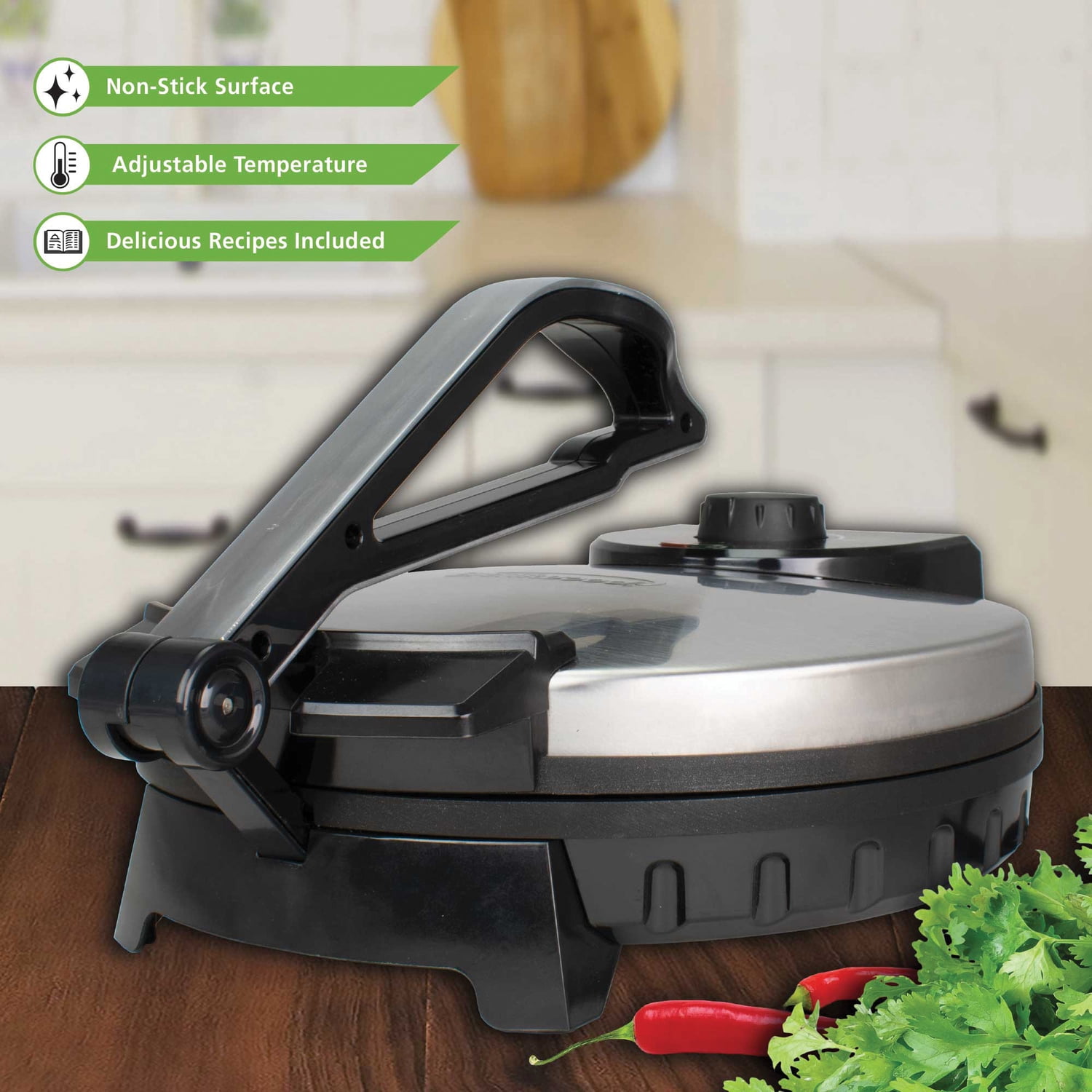 Brentwood Nonstick Electric Tortilla Maker (10 In.), TS-128PT