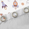 thumbnail image 4 of Homewish Galaxy Rocket Curtains Pack of 2 (42x84 Each) For Teens Boys Girls,Cartoon Universe Planet Curtains Blackout,Cute Cosmos Bedroom Curtains,Lightweight Room Decor, 4 of 6