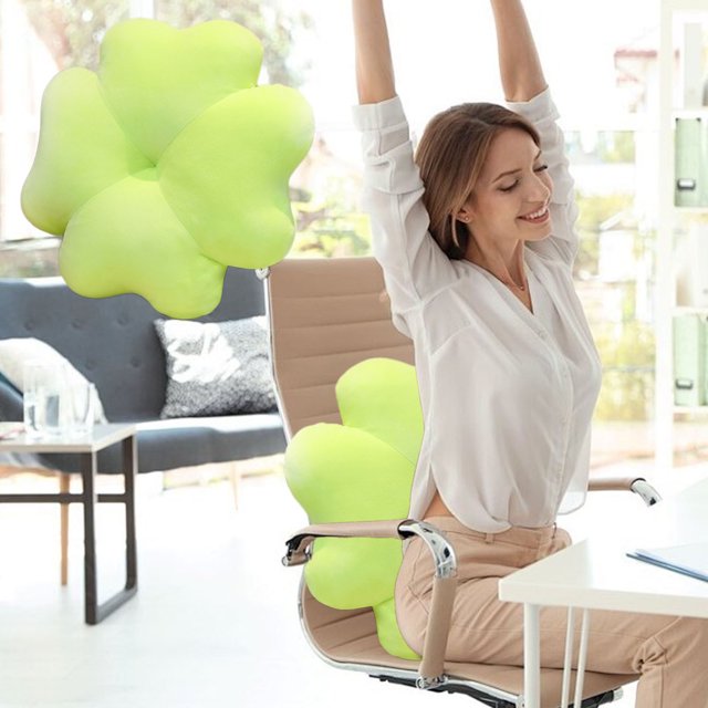 Fiudx Cojín Suave de Terciopelo, Cómodo Soporte para El Respaldo, Decoración para Sofá, Accesorio para Silla de Oficina, Ideal para La Siesta, 40 X 40 Cm.