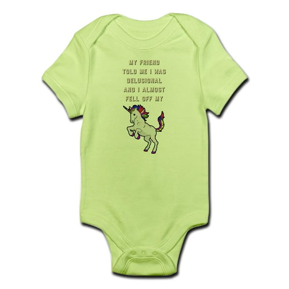 CafePress - I Almost Fell Off My Unicorn - Baby Light Bodysuit